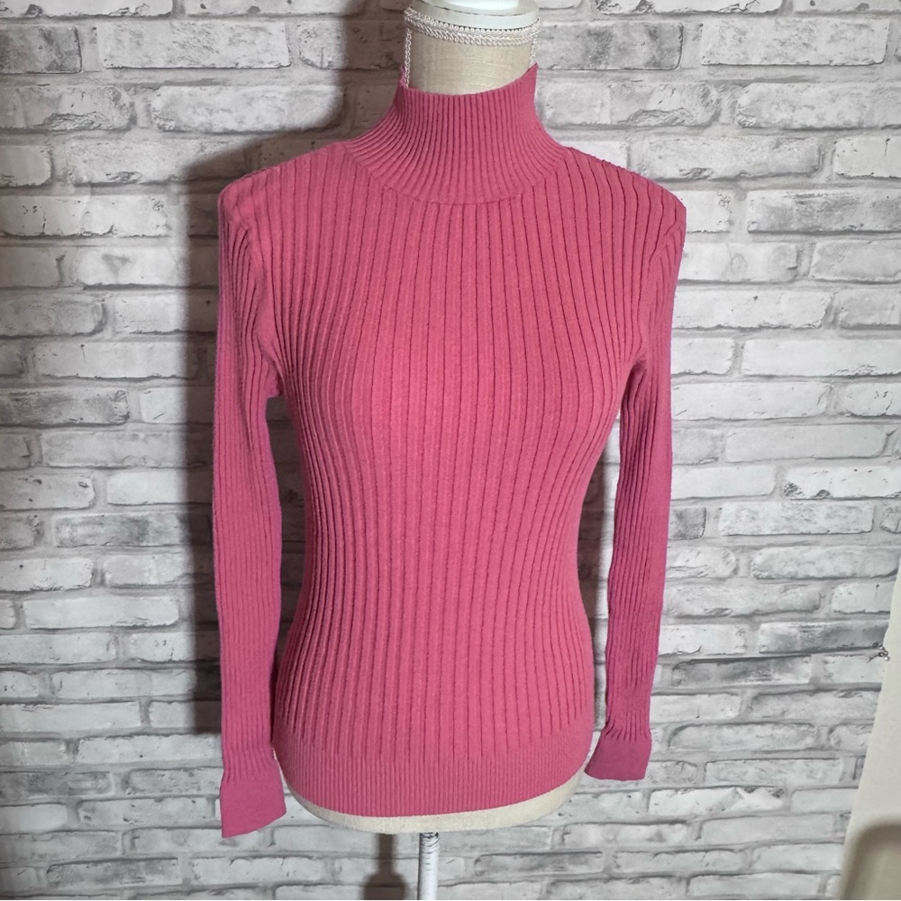 INC International Concepts Vintage Pink Ribbed Sweater Top